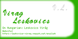 virag leskovics business card